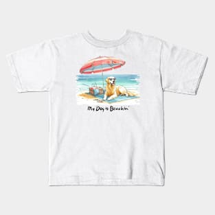 My Dog is Beachin' - Golden Retriever Kids T-Shirt